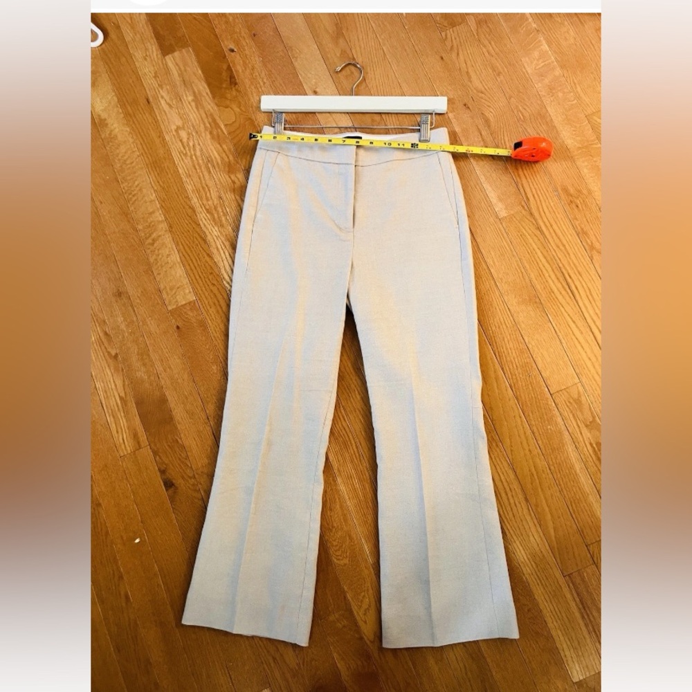 J. Crew Hayden Tan Linen Blend Kickout Crop Flare Pant size 2 - Picture 5 of 9